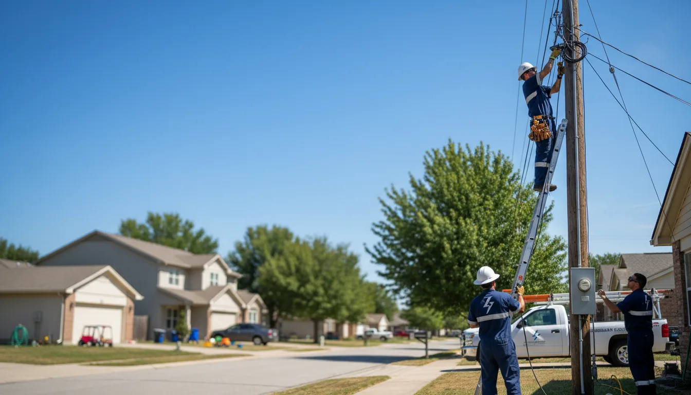 Residential electrician providing installation services in Colbert, OK